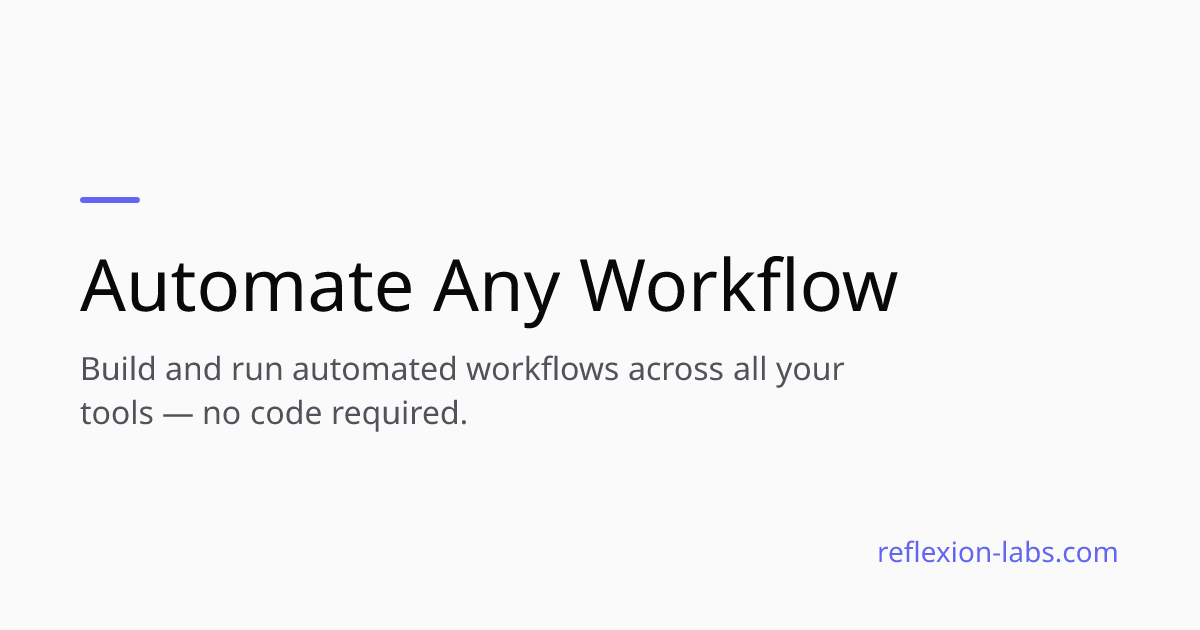 AI Workflow Automation — Before & After | Reflexion